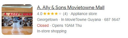 A. Ally and Sons Movietown Mall