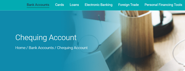 GBTI Bank Checking account